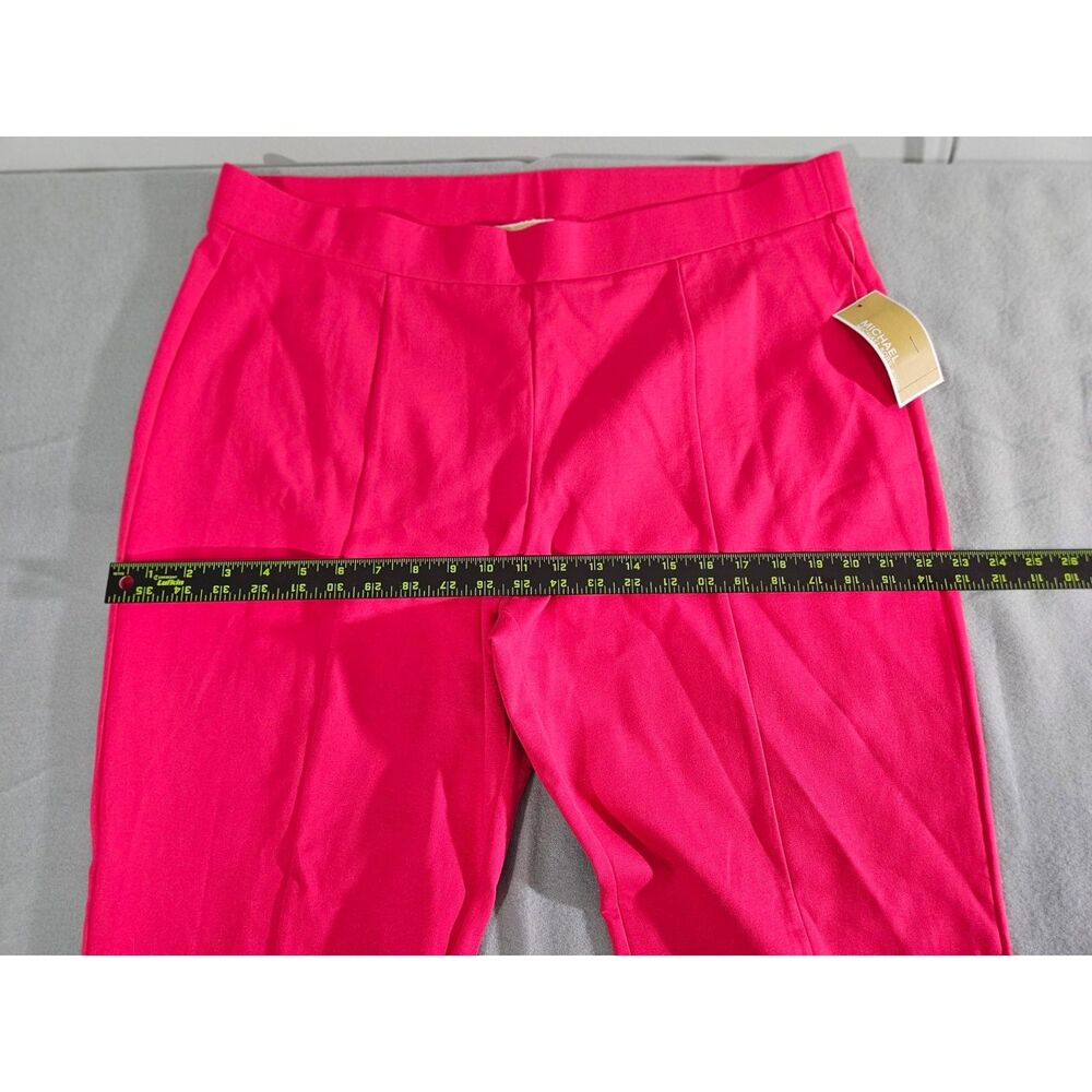 Michael Kors Deep Pink Front Seam Ankle Slit Pull On Pants NWT 2X Plus Size - Picture 11 of 12